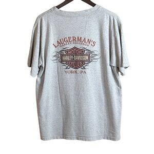 105th Harley-Davidson Laugerman's York PA Graphic T Shirt Gray